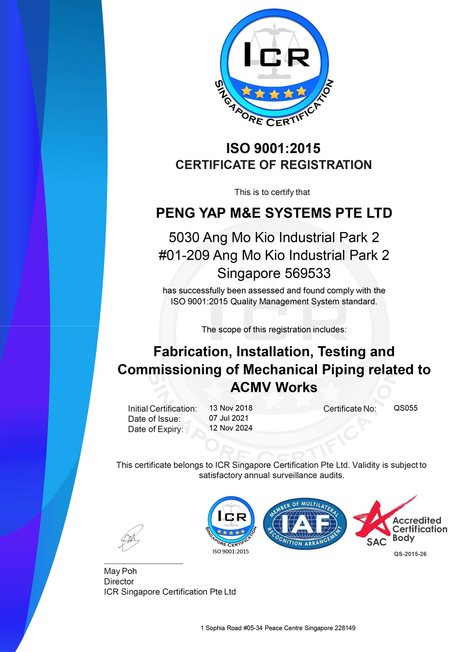 ICR Certification: ISO 9001